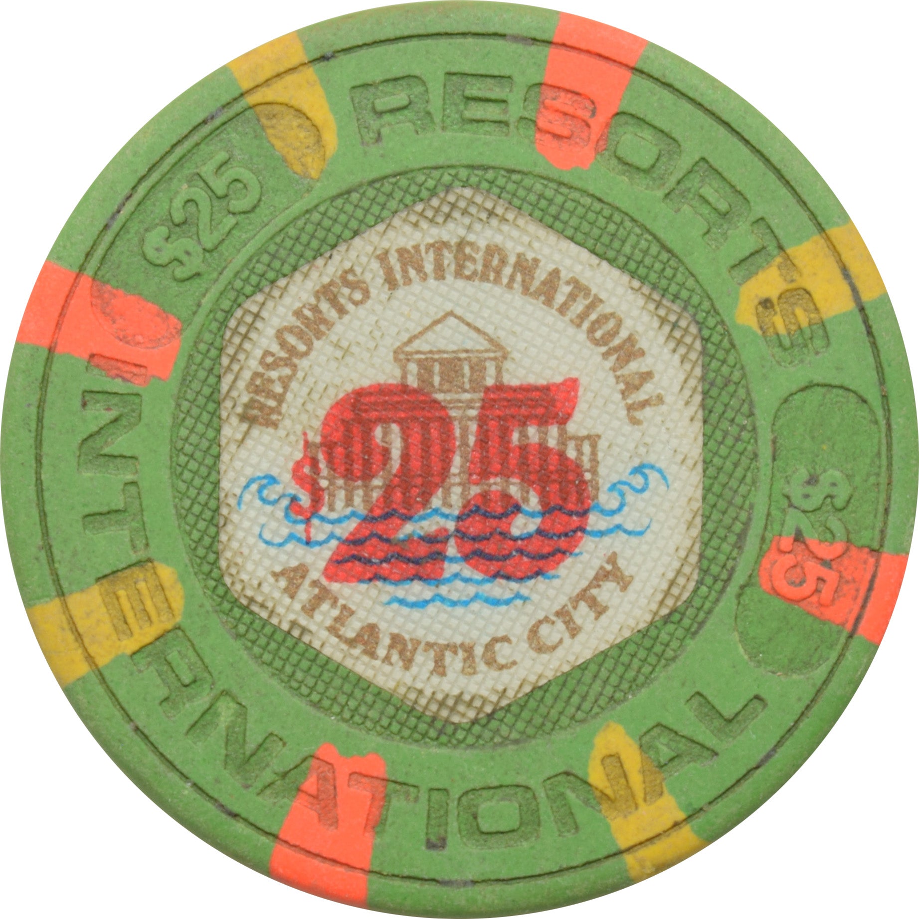 Resorts International Casino Atlantic City New Jersey $25 Chip