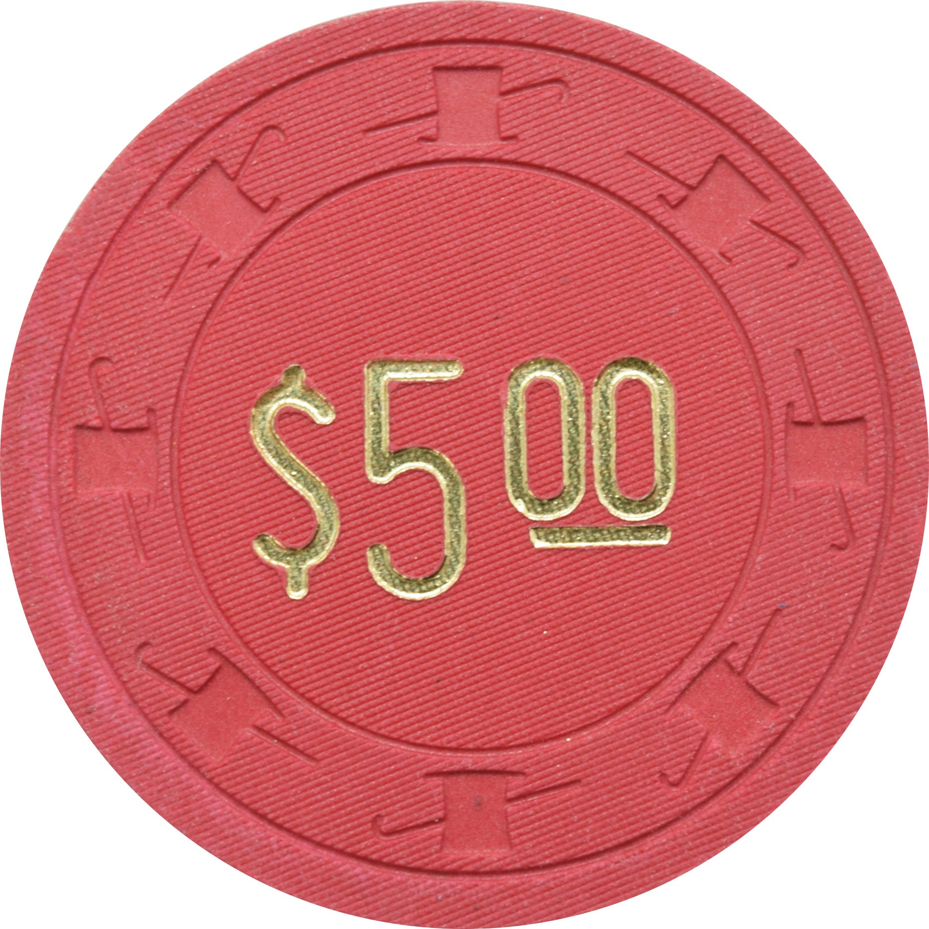 Resorts International Casino Atlantic City New Jersey Training $5 NCV Chip