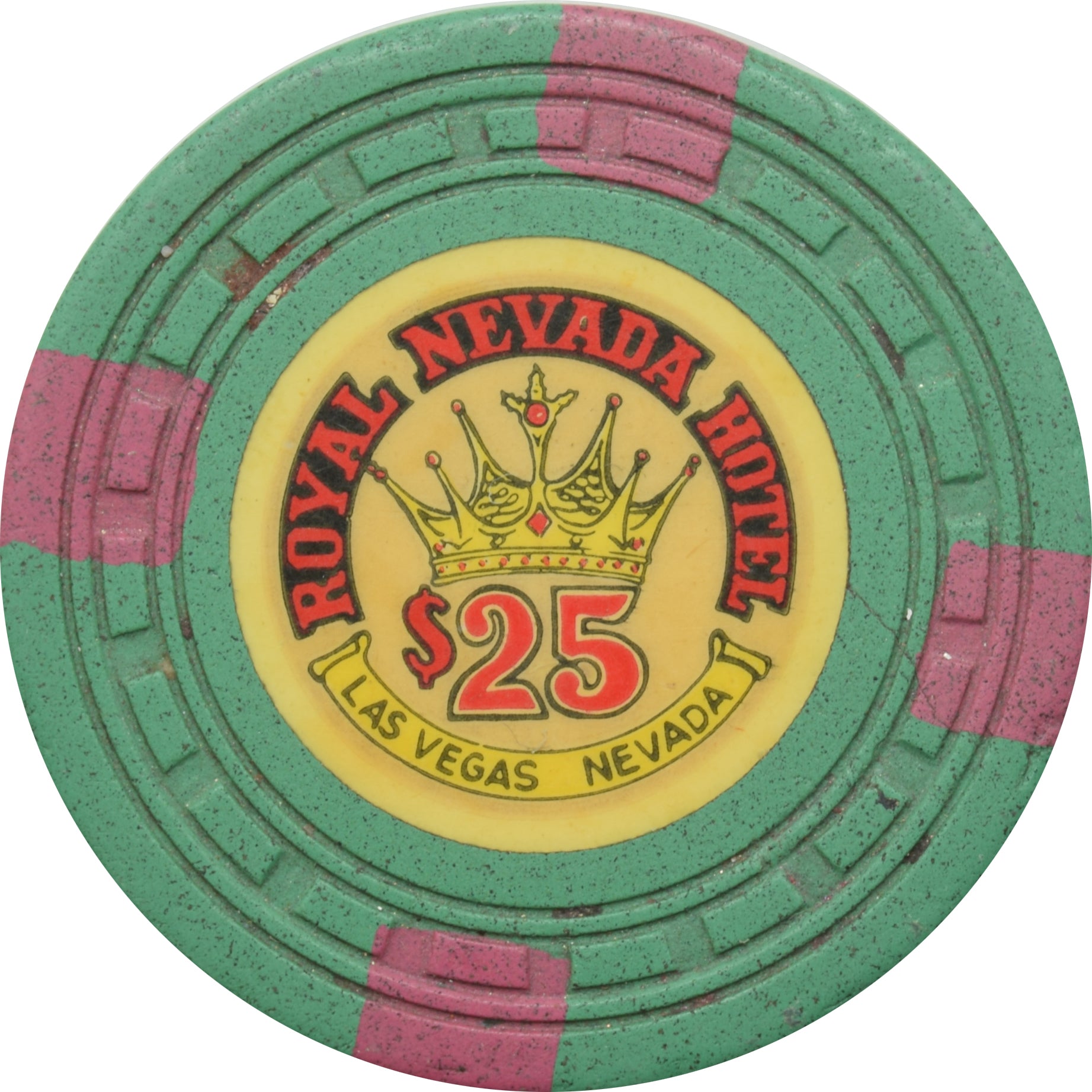 Royal Nevada Hotel Casino Las Vegas Nevada $25 Chip 1955