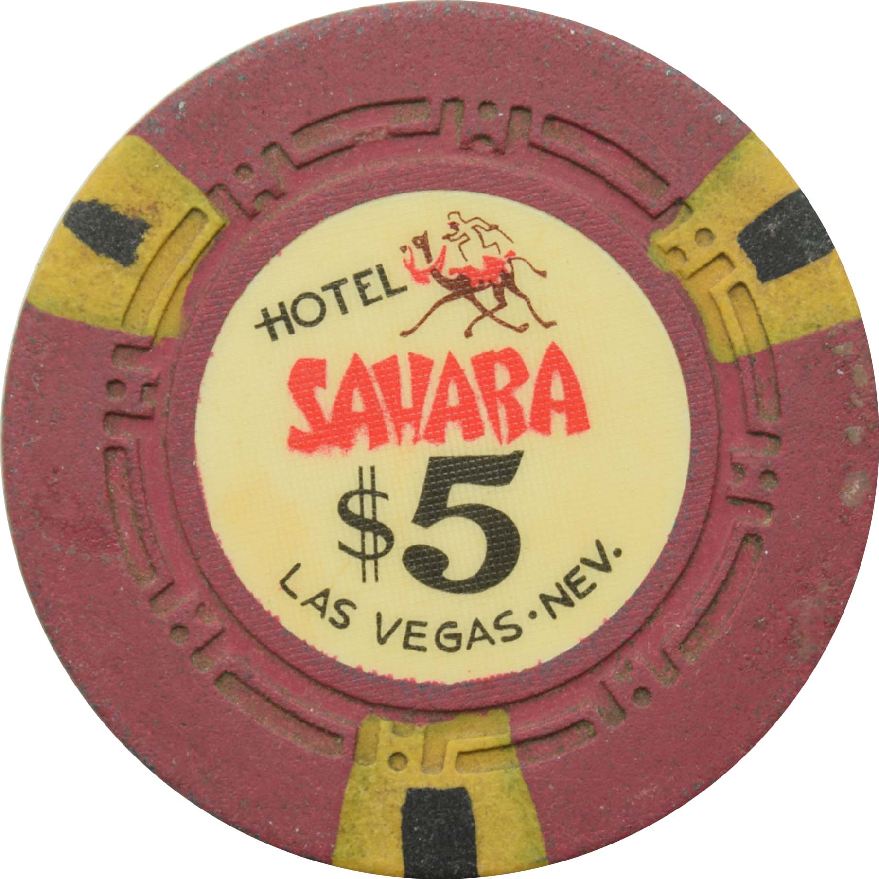Sahara Casino Las Vegas Nevada $5 Chip 1960s