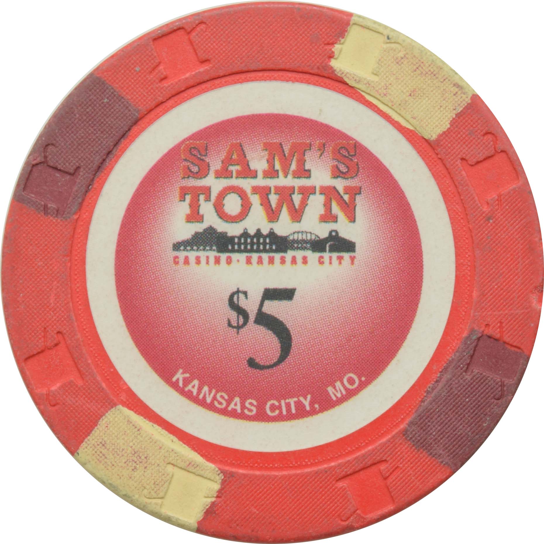 Sam's Town Casino Kansas City Missouri $5 Chip