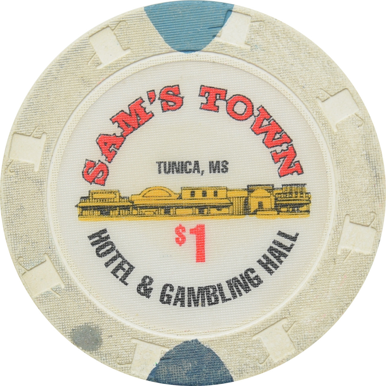 Sam's Town Hotel & Gambling Hall Casino Tunica MS $1 Chip