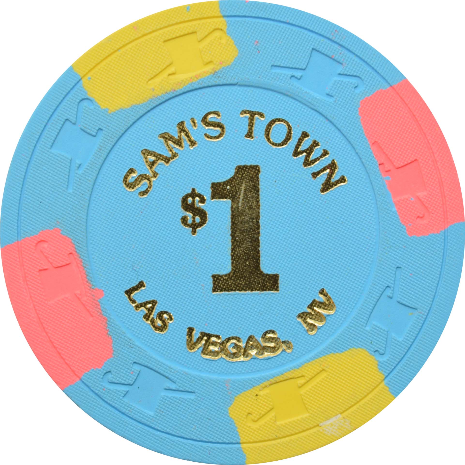 Sam's Town Casino Las Vegas Nevada $1 Chip 1998 (NM Condition)