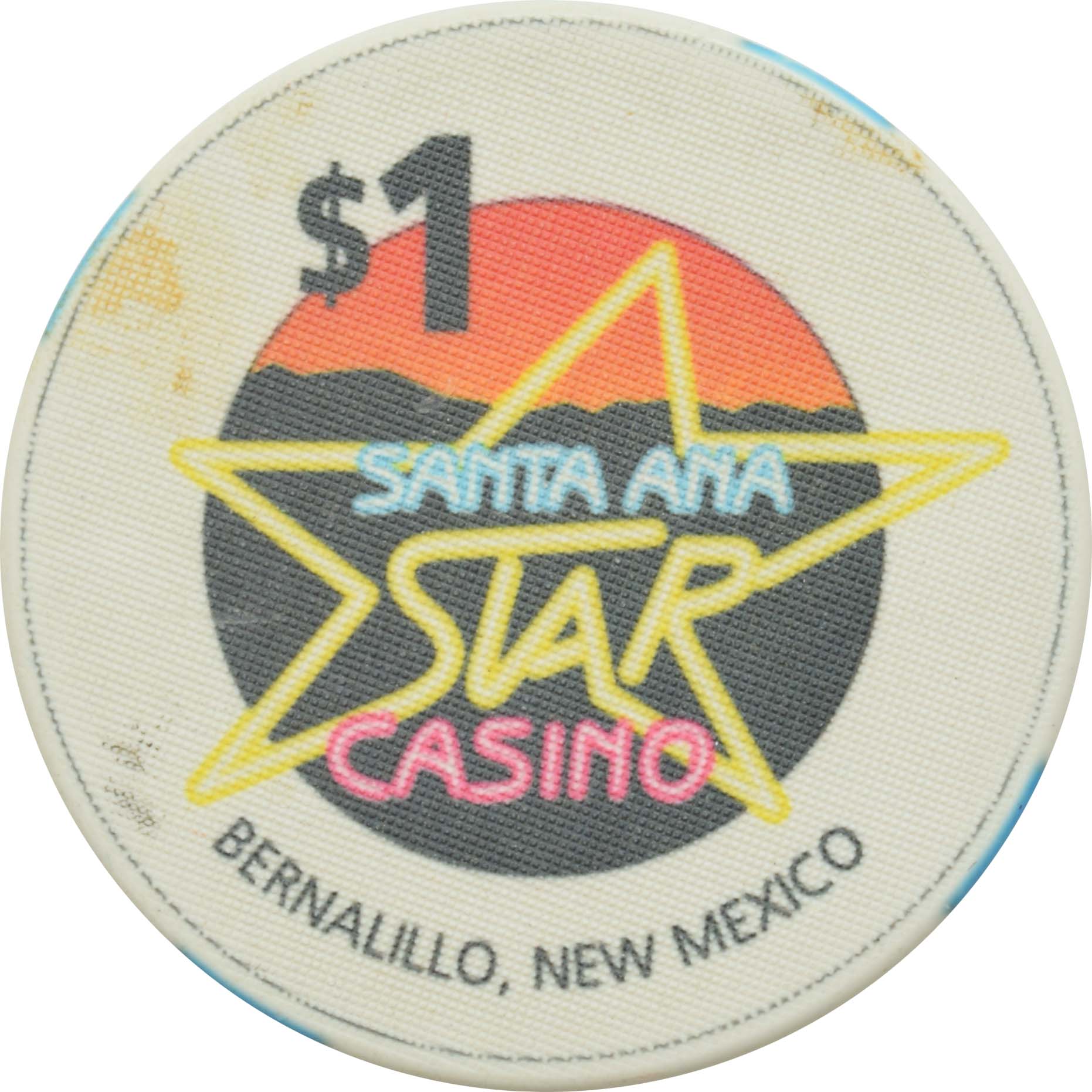 Santa Ana Star Casino Bernalillo New Mexico $1 Ceramic Chip #2