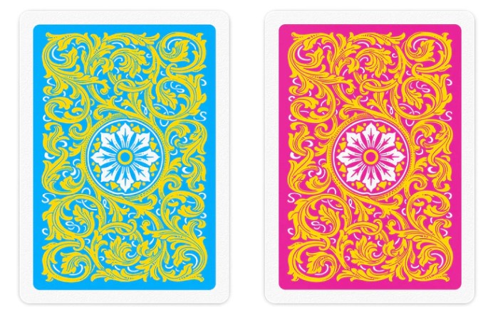 Copag Neoteric Yellow/Pink/Blue Poker Standard Size 2 Deck Setup