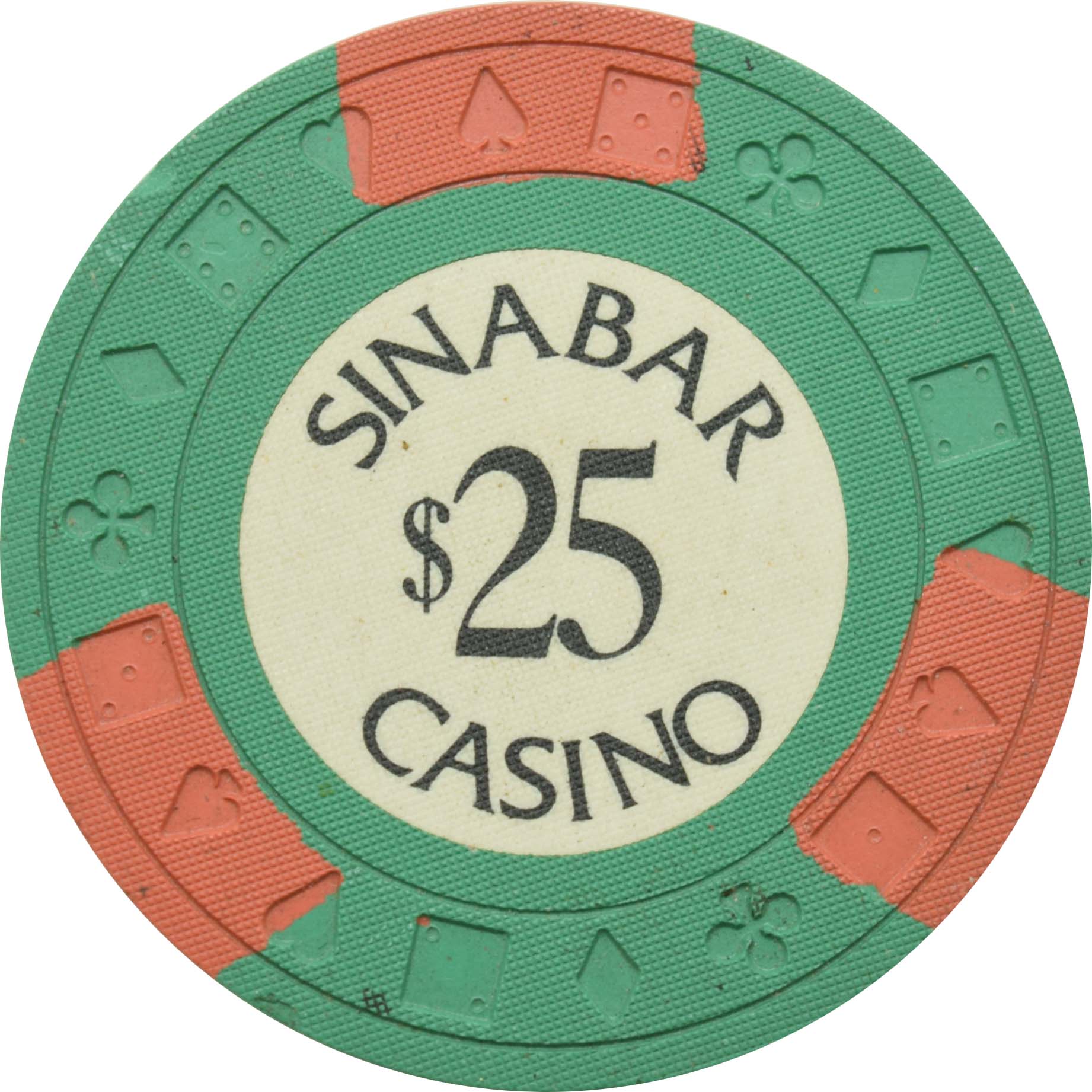 Sinabar Casino Las Vegas Nevada $25 Chip 1972