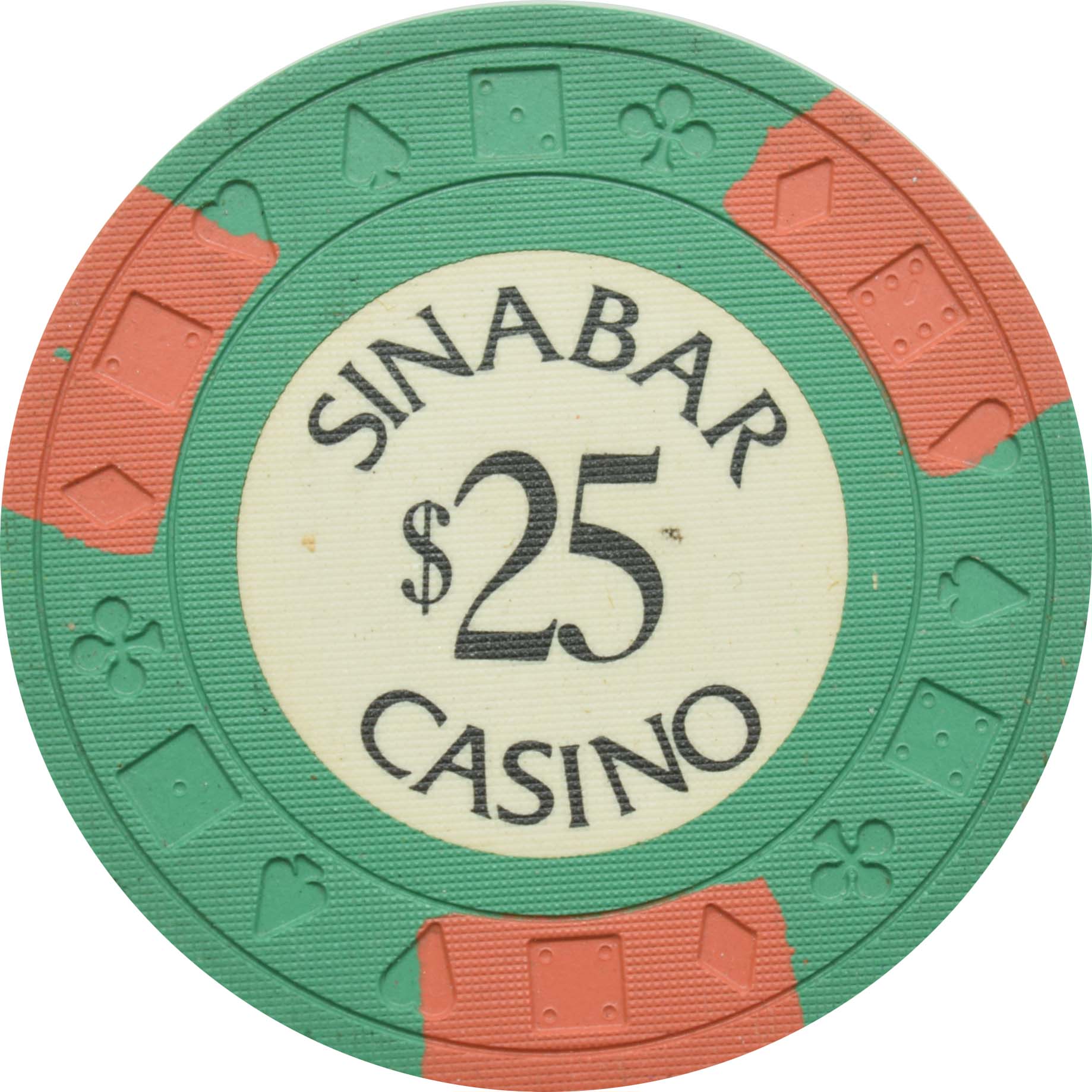 Sinabar Casino Las Vegas Nevada $25 Chip 1972