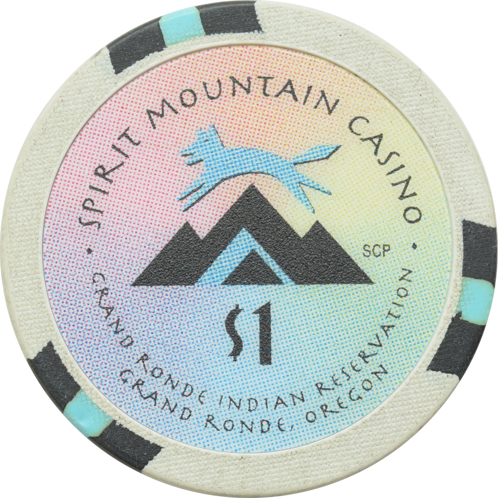 Spirit Mountain Casino Grand Ronde Oregon $1 Chip #3