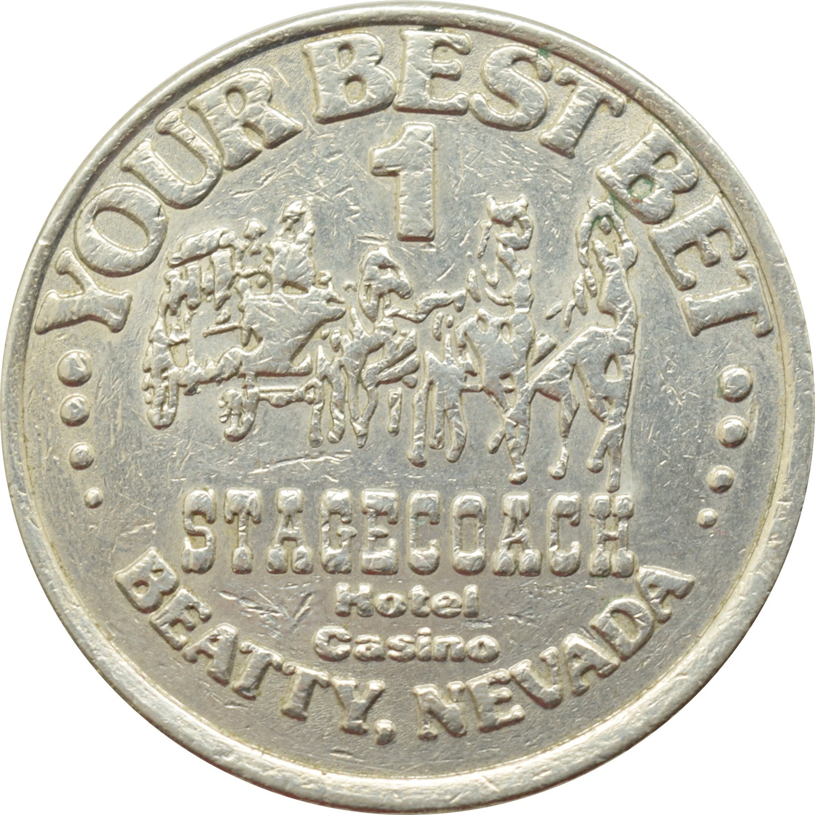 Stagecoach Casino Beatty Nevada $1 Token 1988