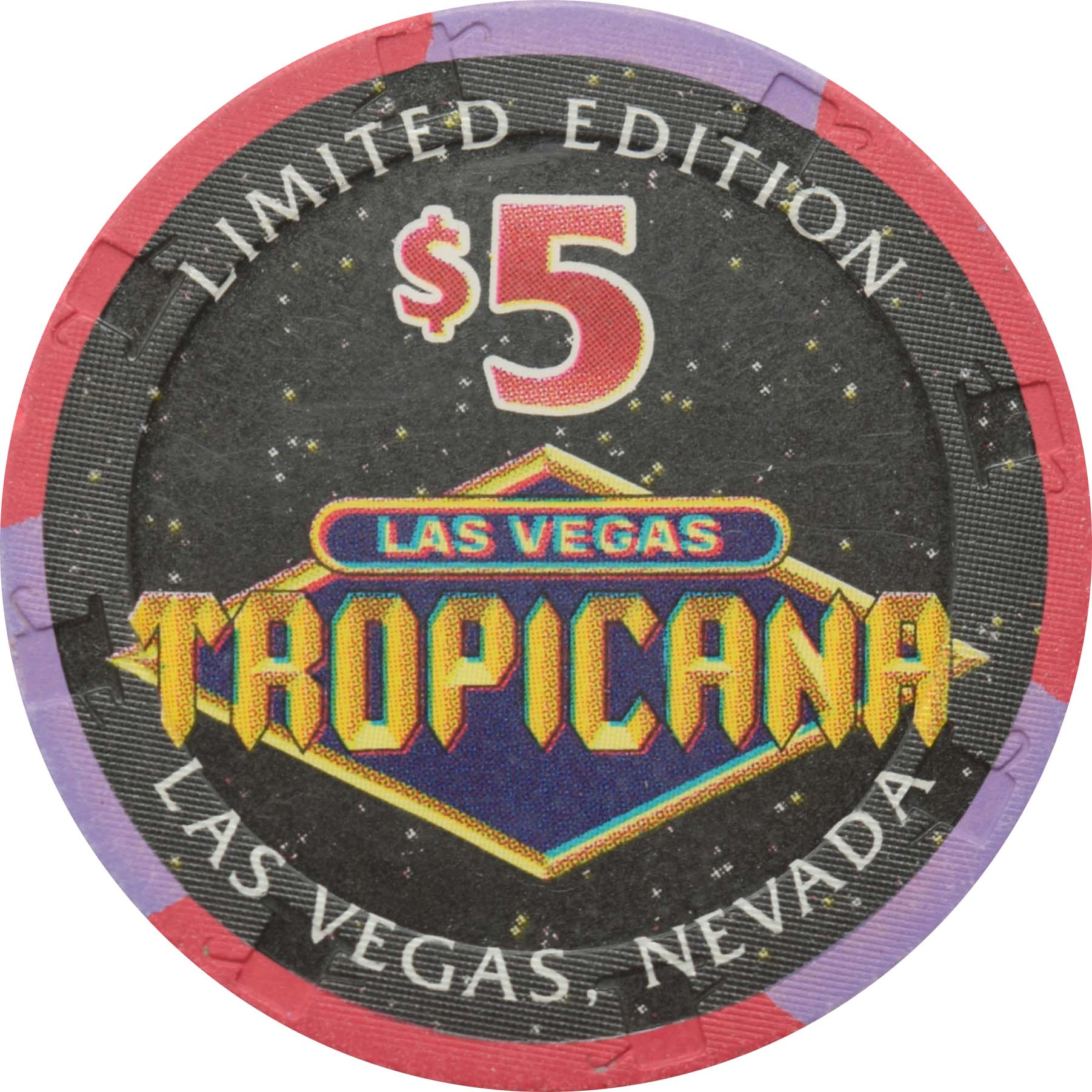 Tropicana Casino Las Vegas Nevada $5 Zodiac Series - Scorpio Chip 1998