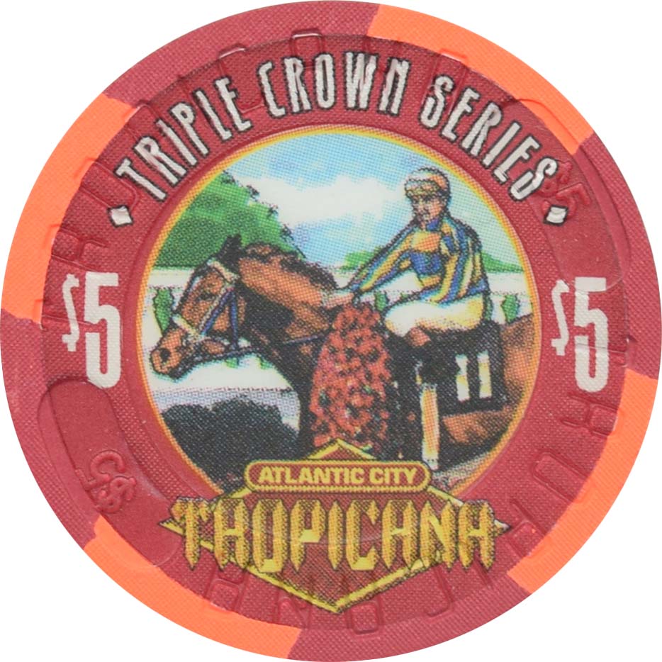 Tropicana Casino Atlantic City New Jersey $5 Triple Crown Series - May 2, 1998 Chip