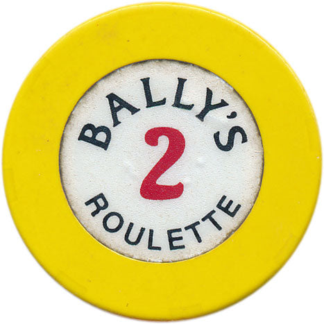 Bally's Casino Las Vegas Nevada Yellow Roulette 2 Chip 1997