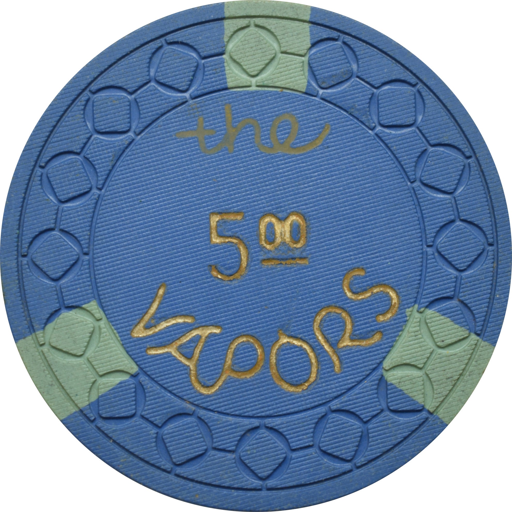 The Vapors Illegal Casino $5 Chip Hot Springs Arkansas SqInCr Mold