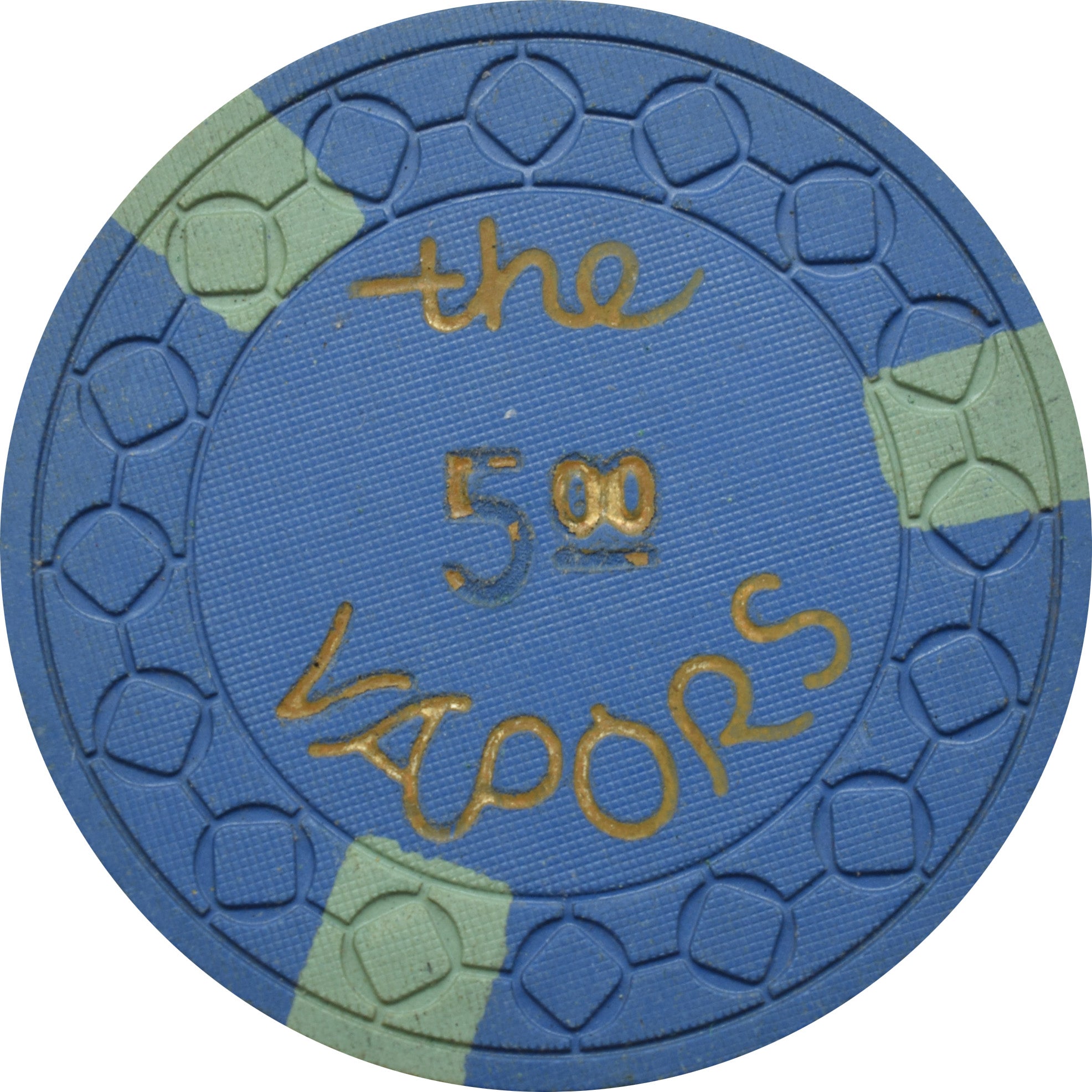 The Vapors Illegal Casino $5 Chip Hot Springs Arkansas SqInCr Mold