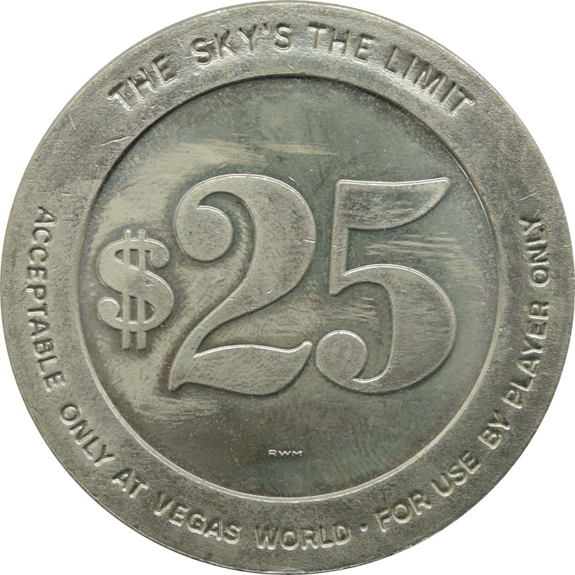 Vegas World Casino Las Vegas Nevada $25 Token 1987