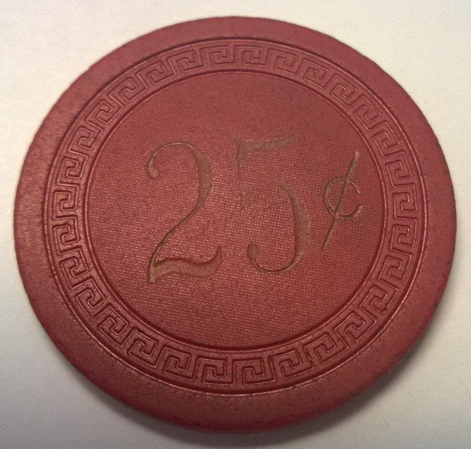 Town Hall Club 25 (red) chip Tonopah Nevada - Spinettis Gaming