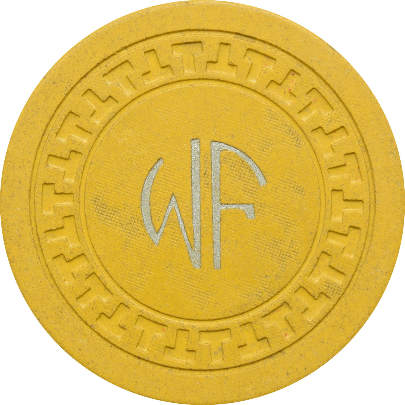 White Front Illegal Casino Hot Springs Arkansas Mustard Chip