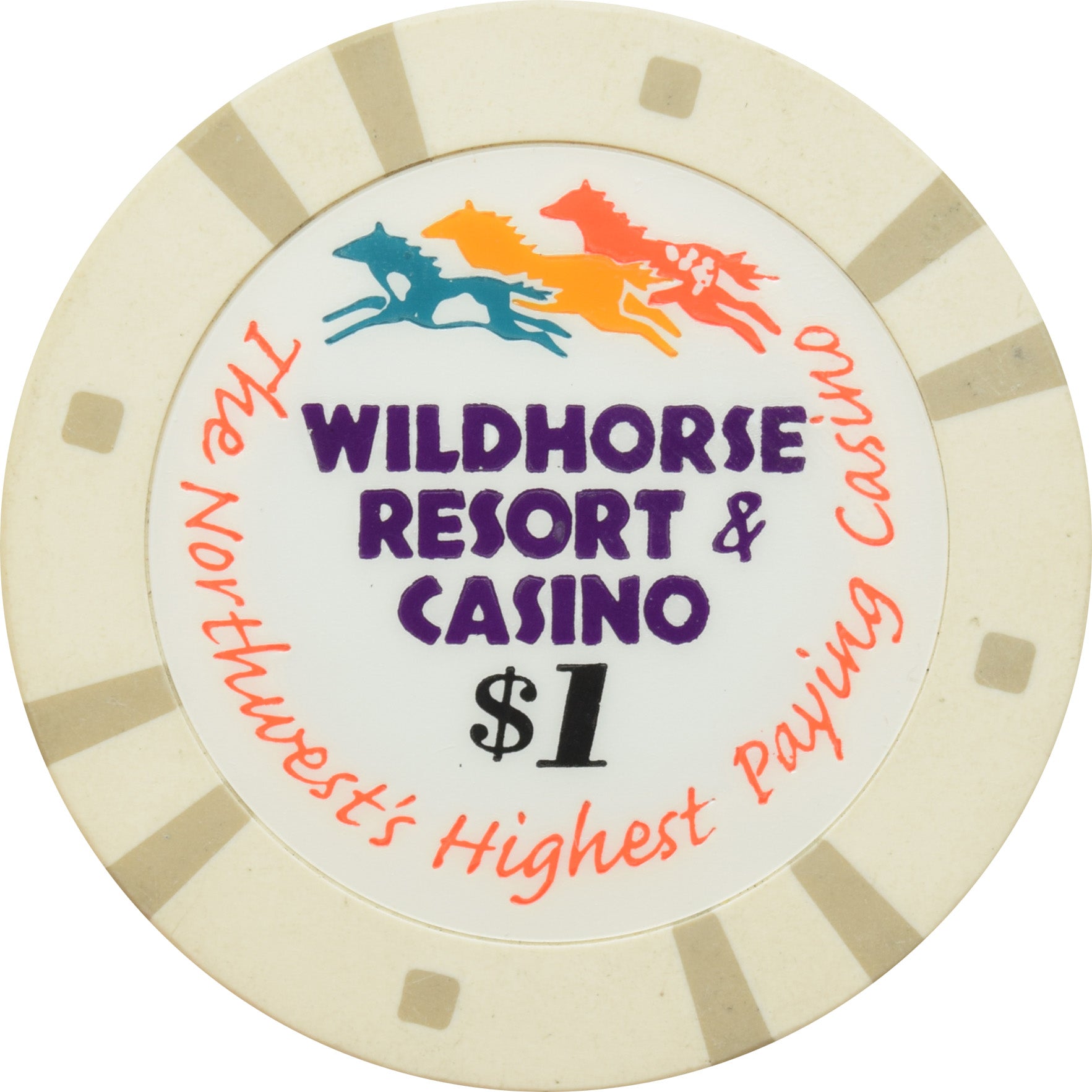 Wildhorse Casino Pendleton OR $1 Chip #2
