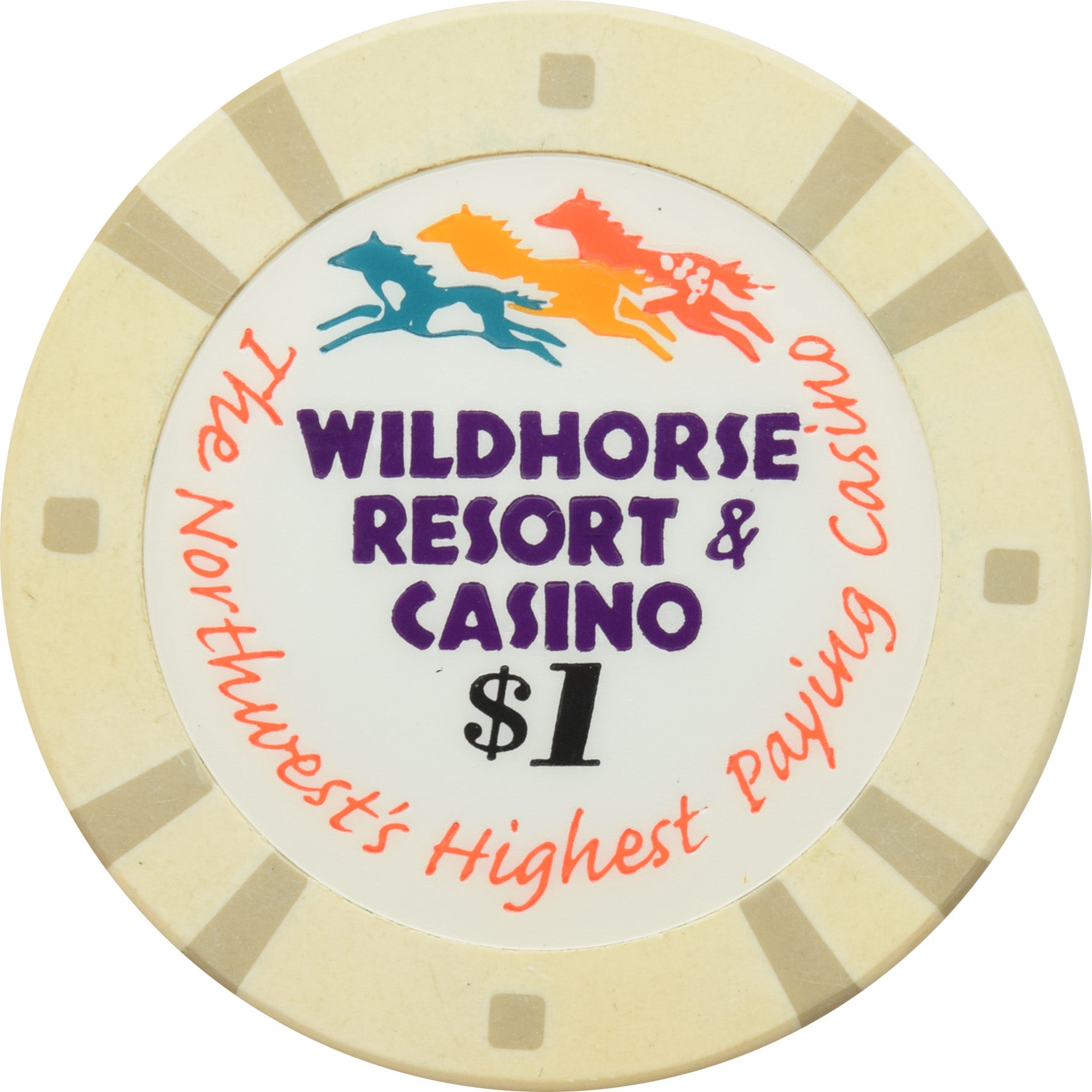 Wildhorse Casino Pendleton OR $1 Chip #2