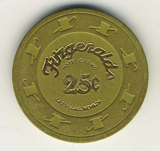 Fitzgeralds Casino Las Vegas 25cent (dk.green 1980s) Chip - Spinettis Gaming