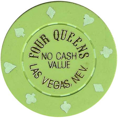 Four Queens (green) (no cash) chip - Spinettis Gaming - 1
