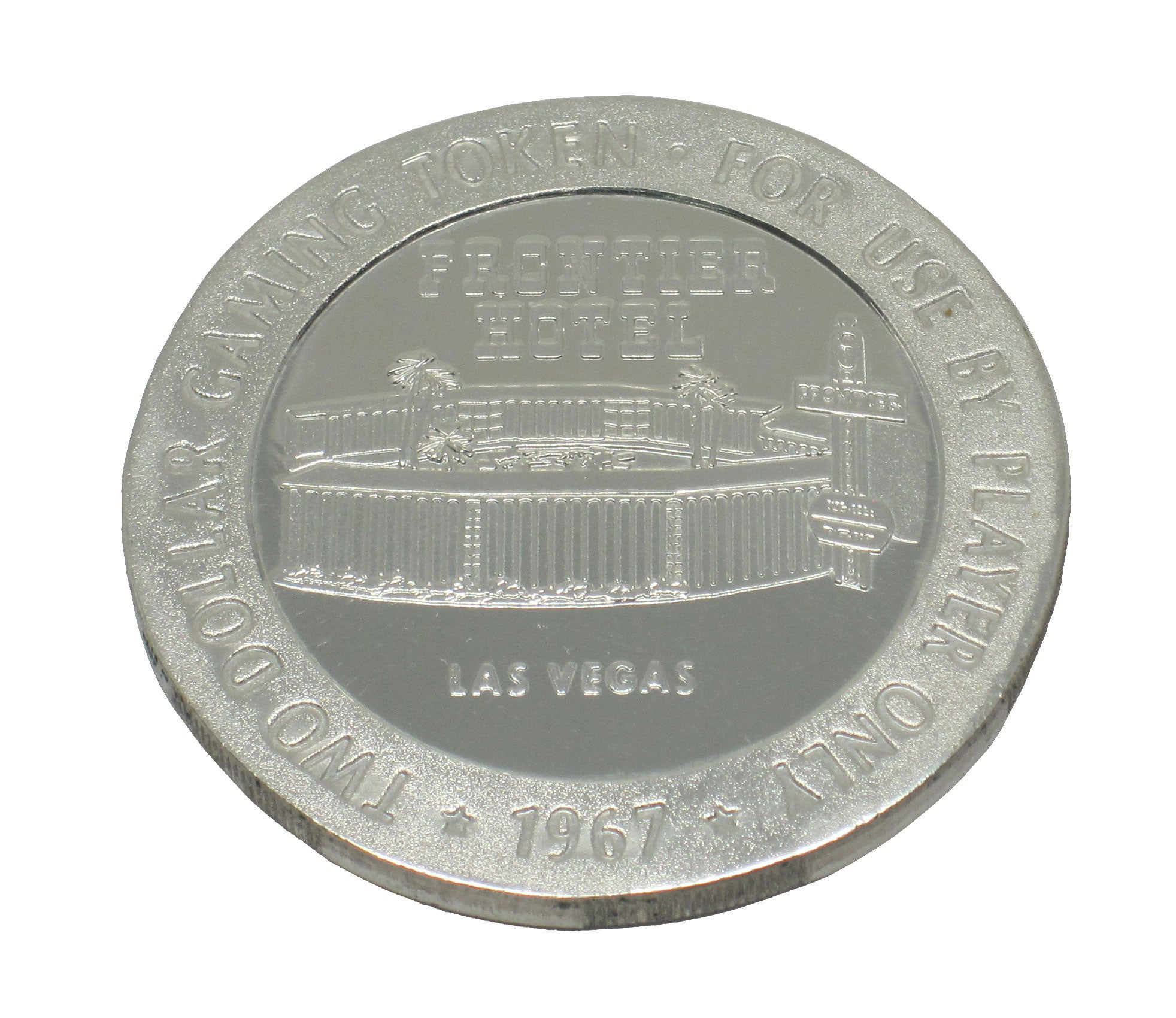 Frontier Casino Proof Like $2 Token Las Vegas Nevada 1967