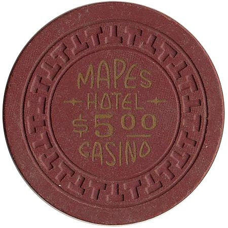 Mapes Casino $5 (burgundy) chip - Spinettis Gaming - 1