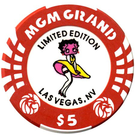MGM Grand Casino $5 (Betty Boop) chip - Spinettis Gaming - 2