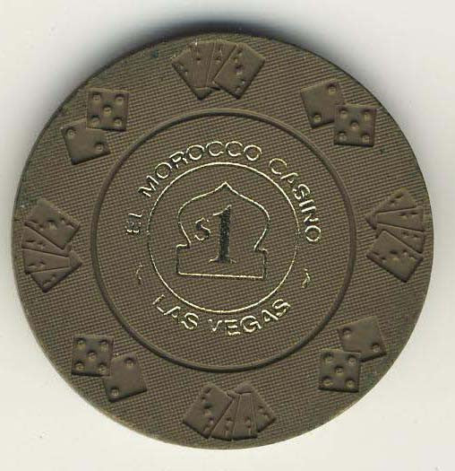 El Morocco $1 (gray 1975) Chip - Spinettis Gaming - 2