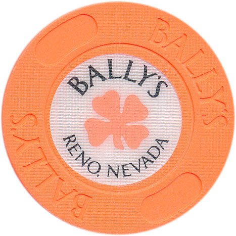 Bally's Casino Reno Nevada Hot Orange Roulette Chip 1986