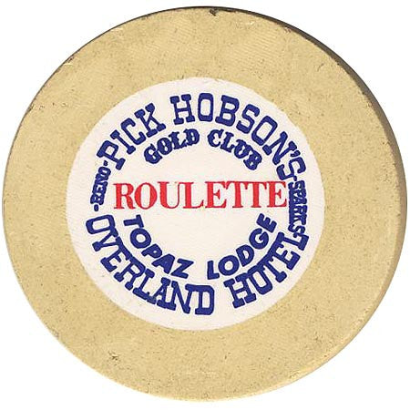 Overland Hotel (beige roulette) chip - Spinettis Gaming - 1