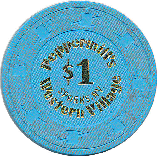 Peppermill's Western Village, Sparks NV $1 Casino Chip - Spinettis Gaming - 2