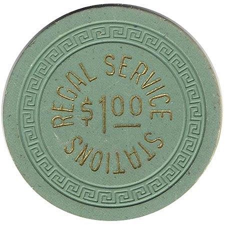 Regal Service Station $1 (green) chip - Spinettis Gaming - 2