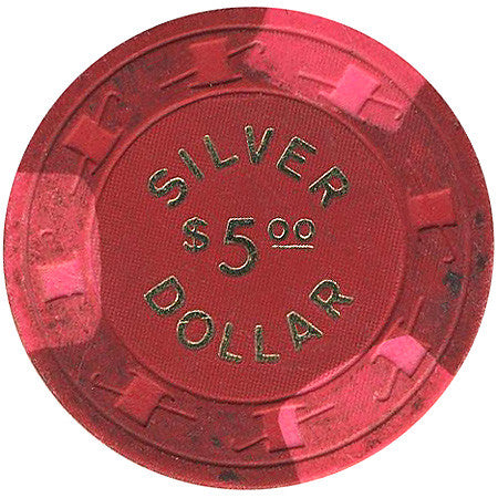 Silver Dollar $5 (red) chip - Spinettis Gaming - 1