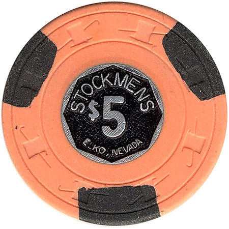 Stockmen's Casino $5 (orange) chip - Spinettis Gaming - 1
