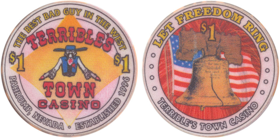 Terribles Town Casino Pahrump Nevada $1 Chip 2000
