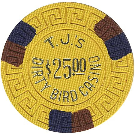 TJ's Dirty Bird $25 (yellow) chip - Spinettis Gaming - 1