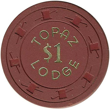 Topaz Lodge $1 (dk. brown) chip - Spinettis Gaming - 2