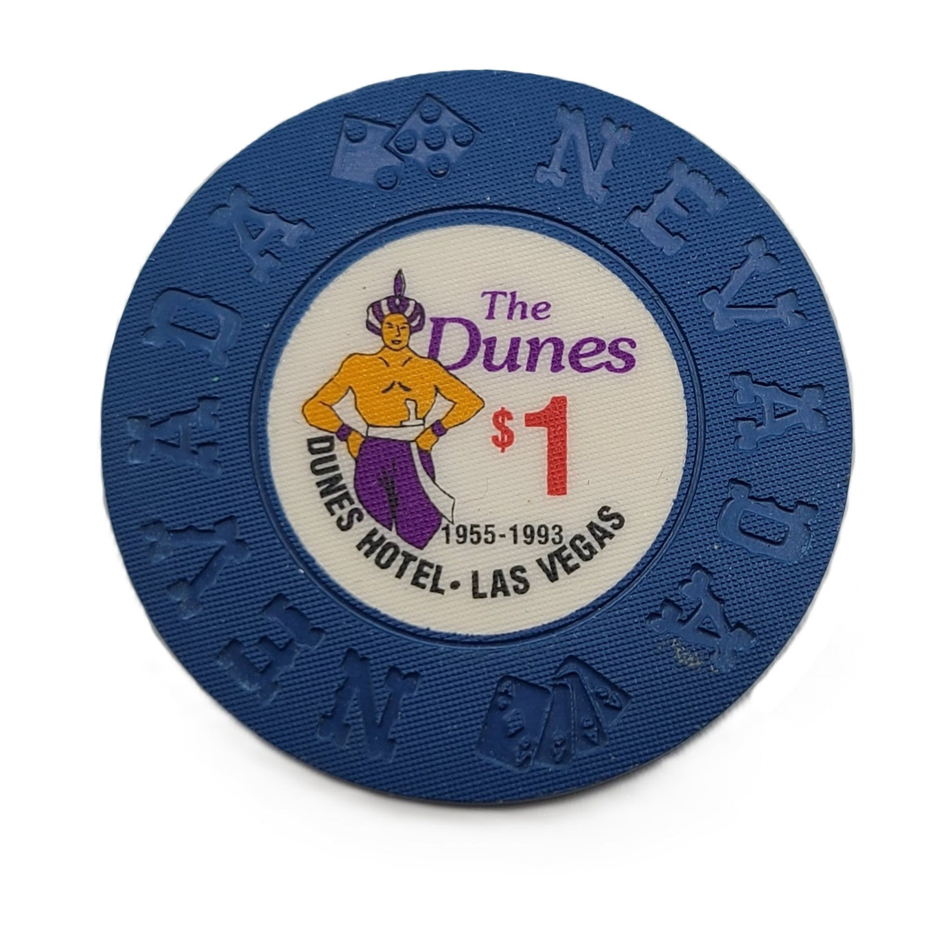The Dunes Casino Las Vegas Nevada $1 Borland Commemorative Chip