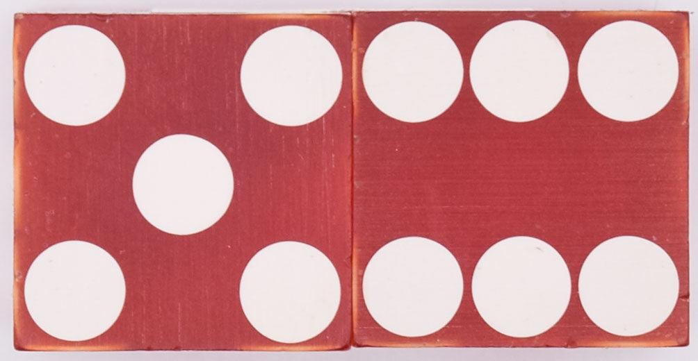 Tropicana Casino Las Vegas Nevada Pair of Red Dice 1950's/60's