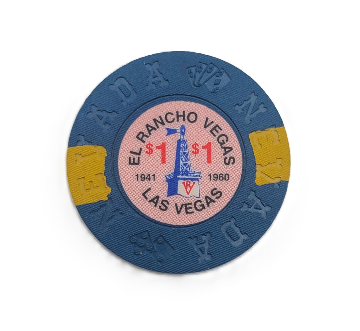 El Rancho Casino Las Vegas Nevada $1 Borland Commemorative Chip