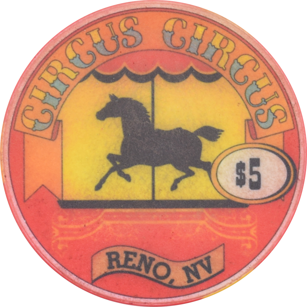 Circus Circus Casino Reno Nevada $5 Chip 1997