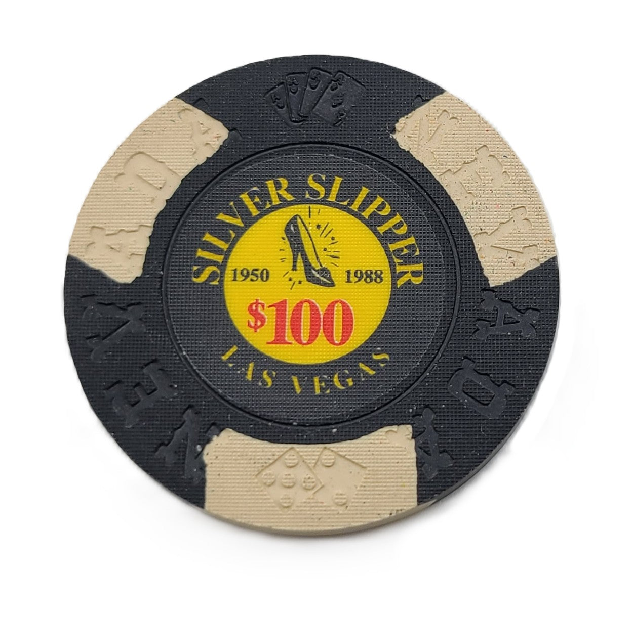 Silver Slipper Casino Las Vegas Nevada $100 Borland Commemorative Chip