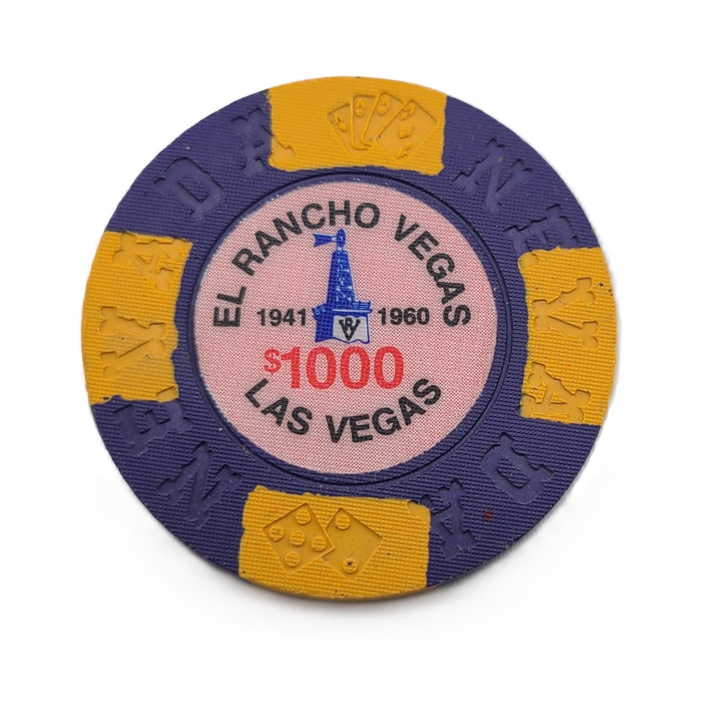 El Rancho Casino Las Vegas Nevada $1000 Borland Commemorative Chip