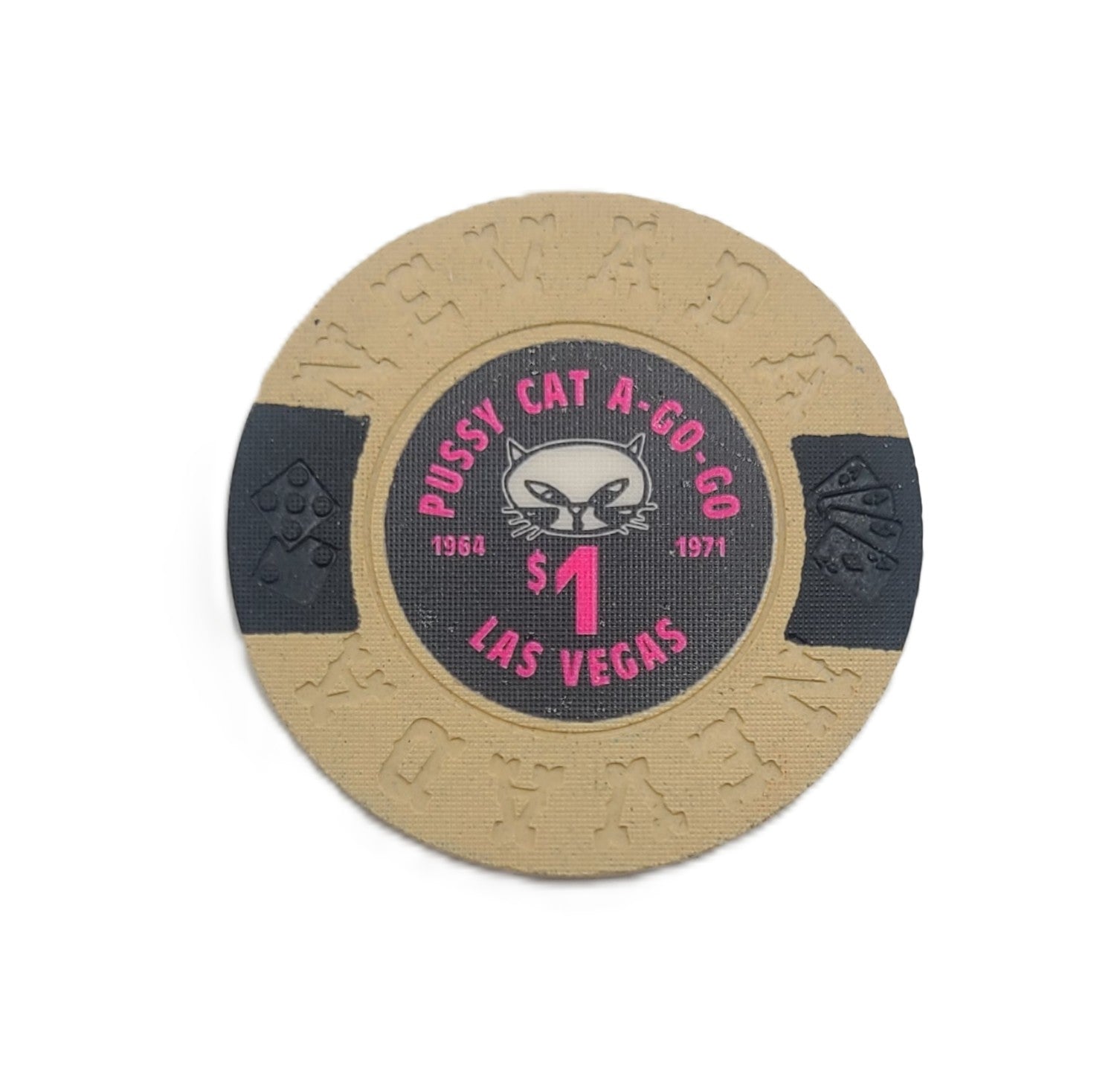 Pussy Cat A-Go-Go Casino Las Vegas Nevada $1 Borland Chip