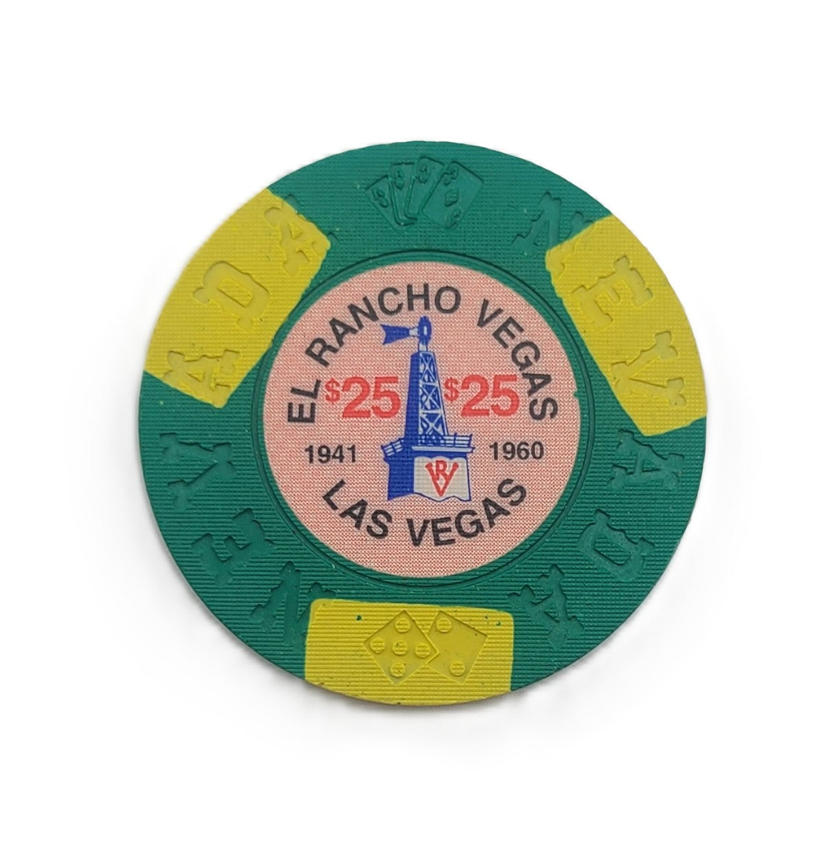 El Rancho Casino Las Vegas Nevada $25 Borland Commemorative Chip