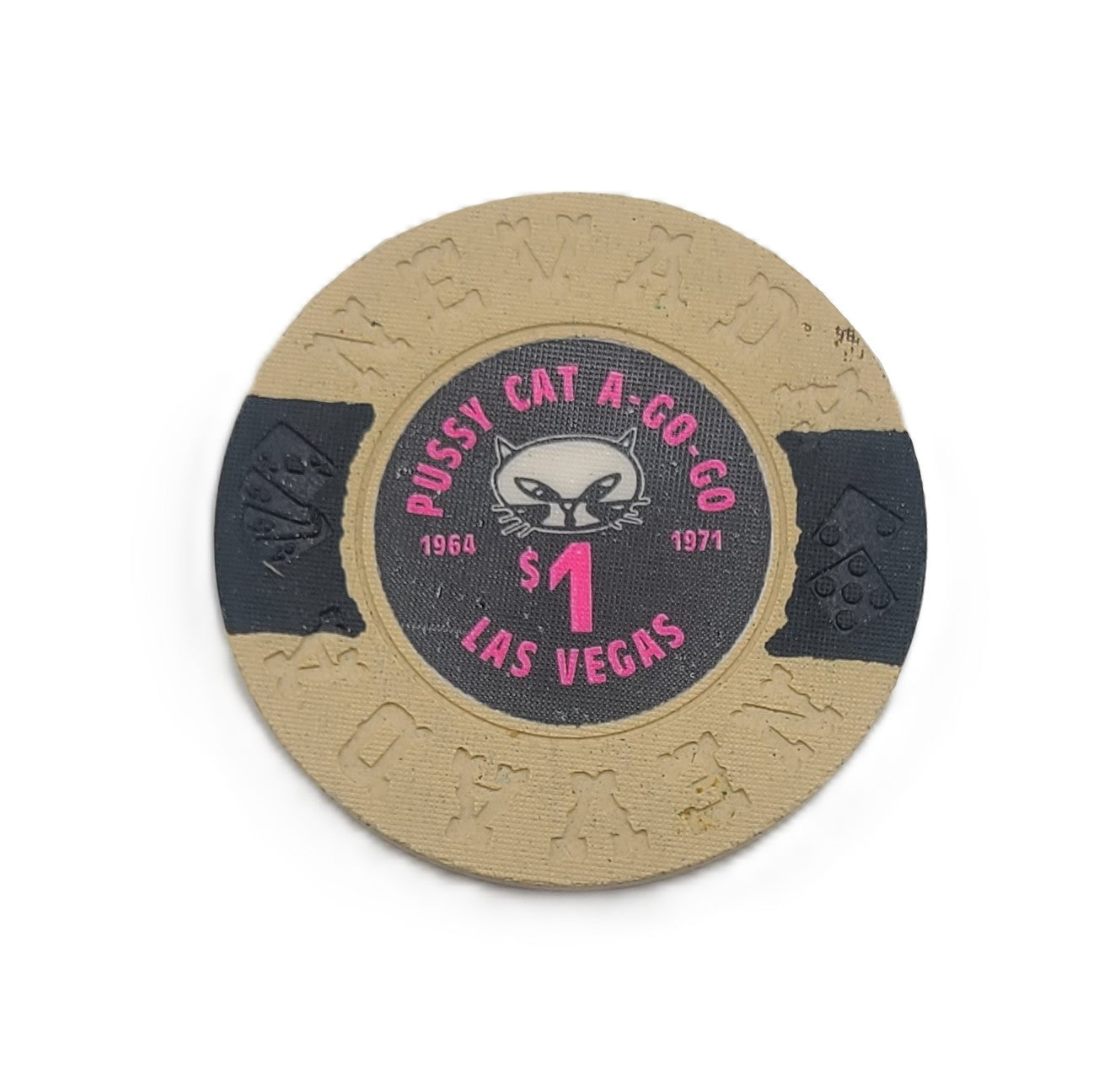 Pussy Cat A-Go-Go Casino Las Vegas Nevada $1 Borland Chip