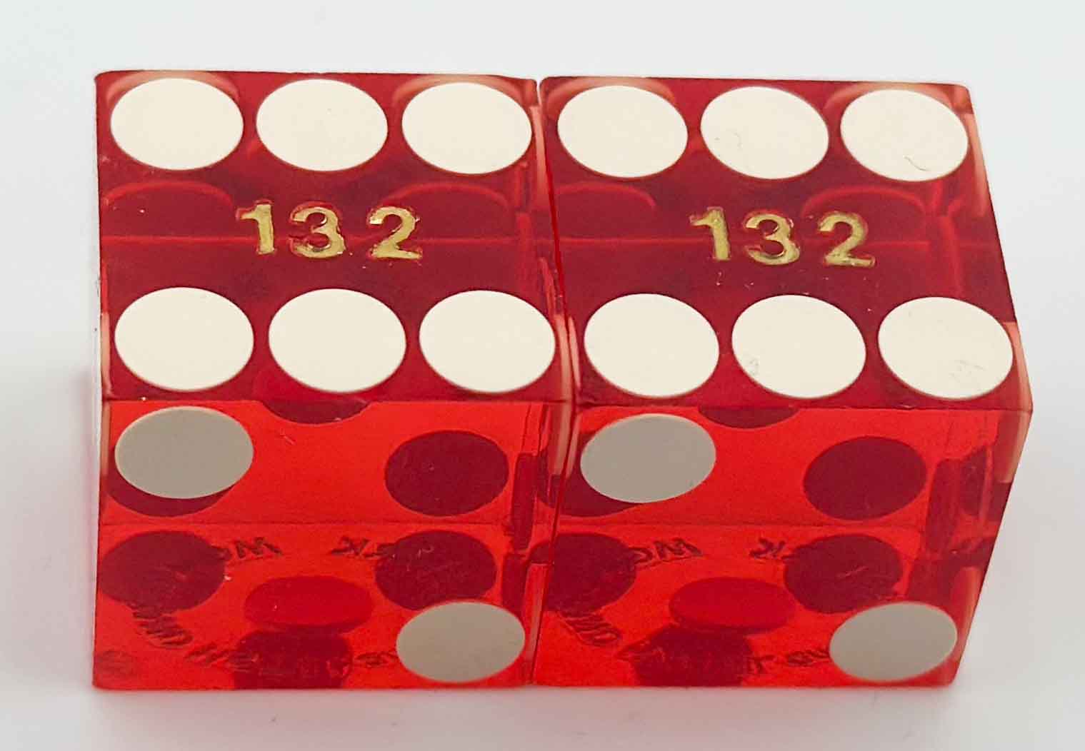 MGM Grand & Theme Park Casino Used Red Dice Las Vegas Nevada 1990's