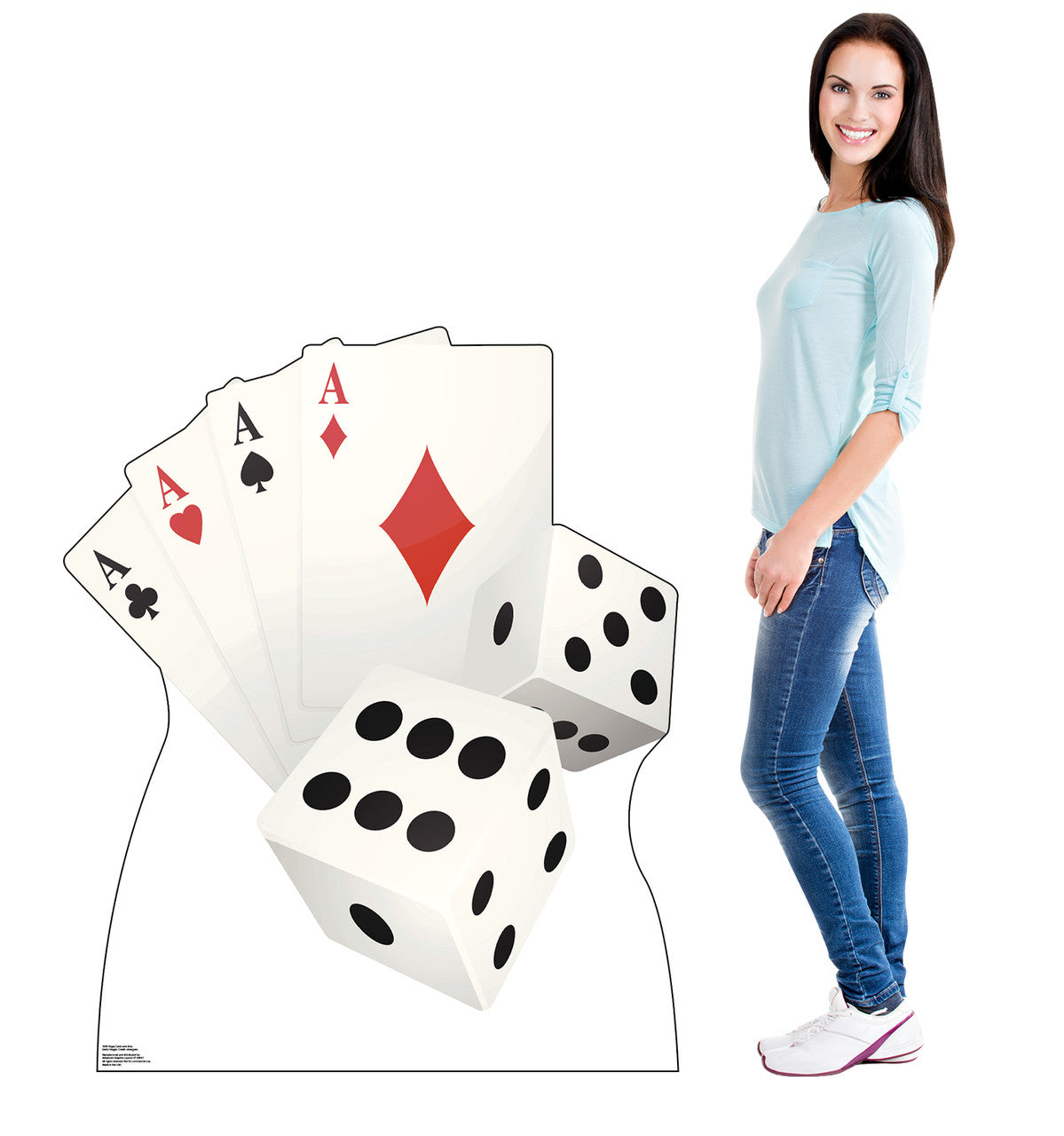 Vegas Cards and Dice C ardboard Cutout