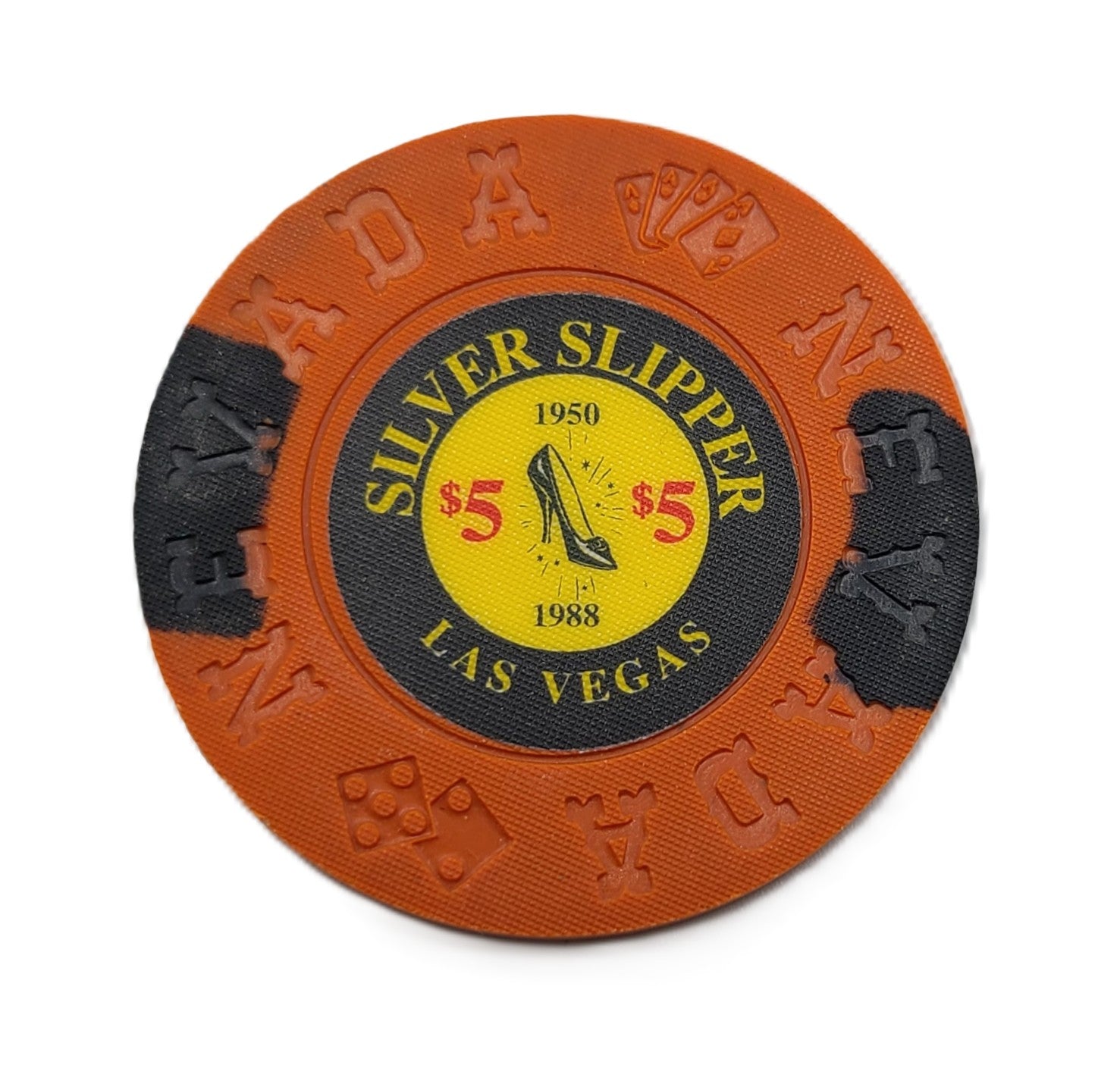 Silver Slipper Casino Las Vegas Nevada $5 Borland Commemorative Chip